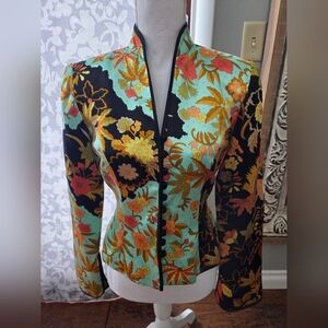 Vintage JS Collection 100% Silk / Viscose  Blazer Size 6 Brand New Condition!